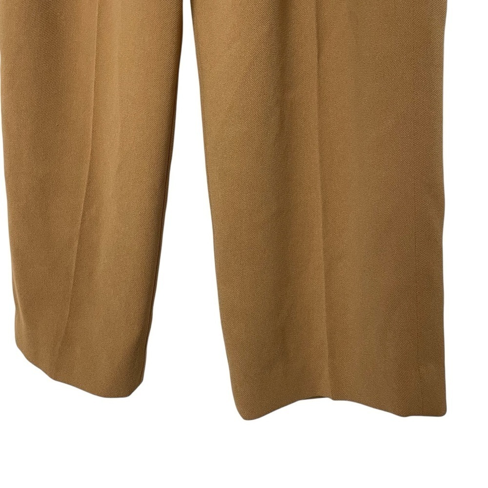 Aritzia Wilfred Pants Wide Leg Tan Size S Office Elastic Waist - Picture 7 of 14